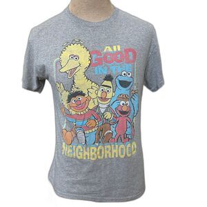 Mad Engine Sesame Street Gray T-Shirt - Women M